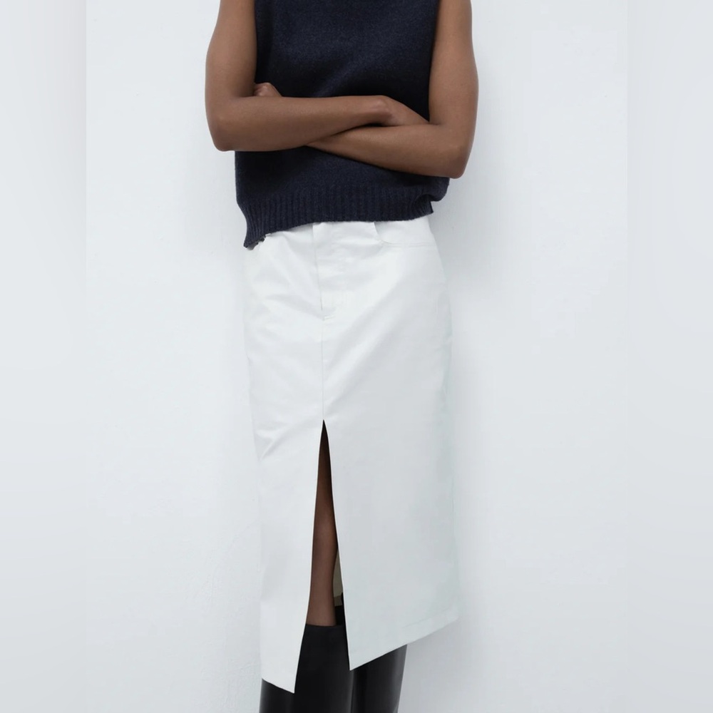 KASSL Editions 5-Pocket Skirt - Oil White - Picture 4 of 5